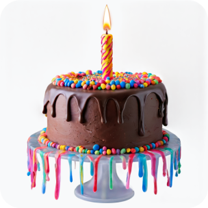 torta confeitada com vela em cima